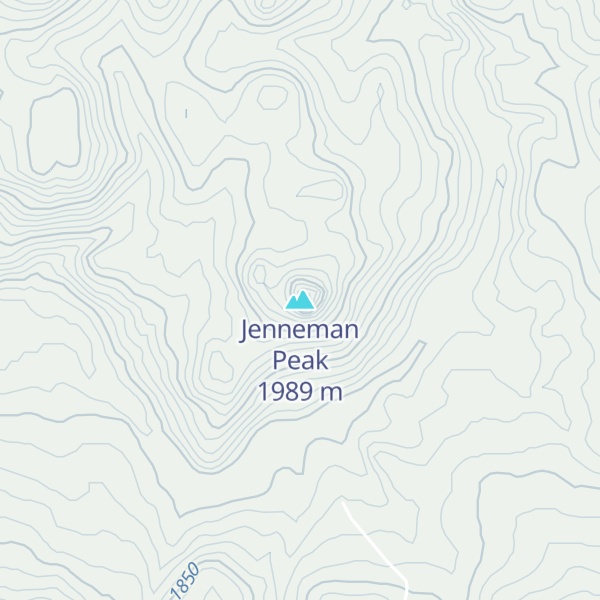 Map of Jenneman Peak