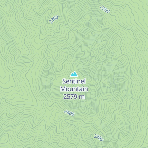 Map of Sentinel Mountain