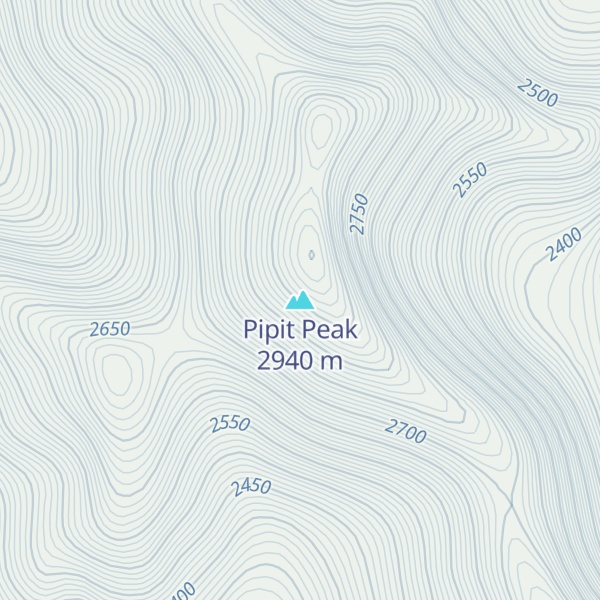 Map of Pipit Peak