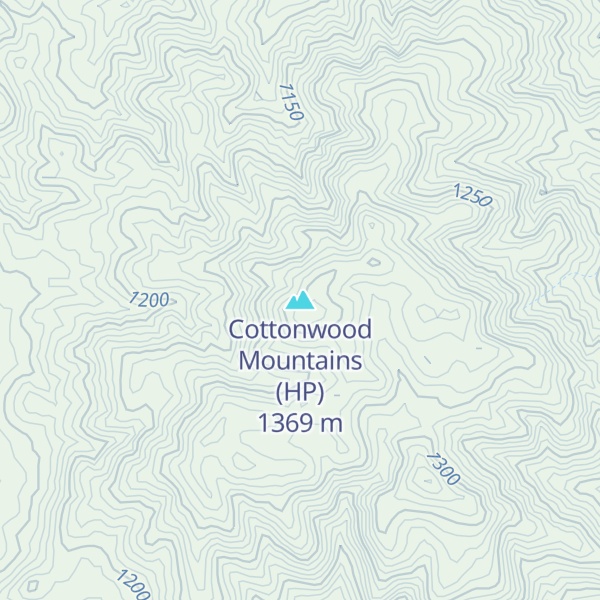 Map of Cottonwood Mountains (HP)