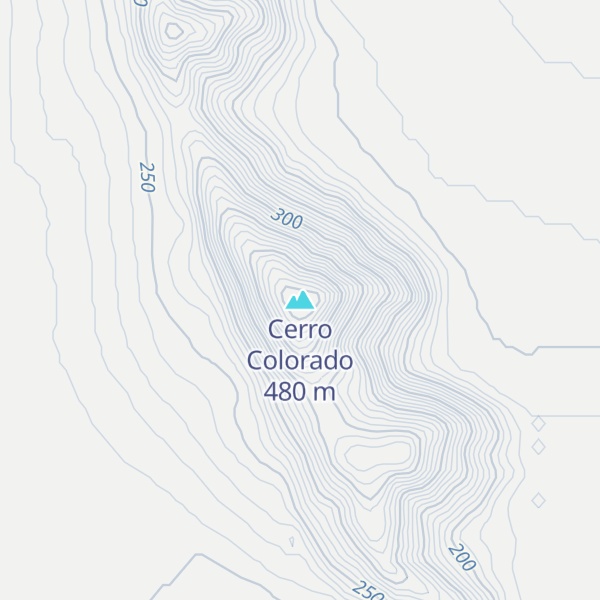 Map of Cerro Colorado