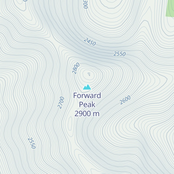 Map of Forward Peak