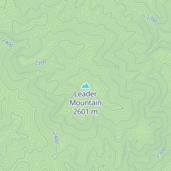 Map of Leader Mountain
