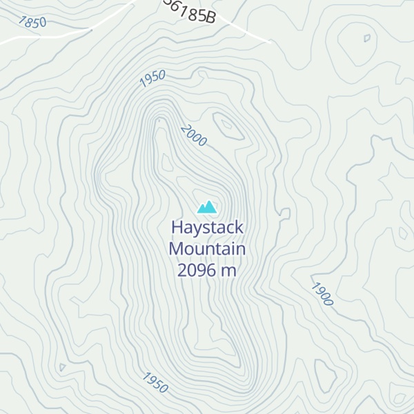 Map of Haystack Mountain