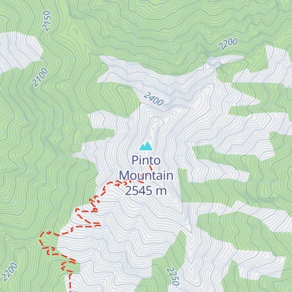 Map of Pinto Mountain