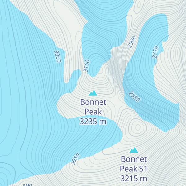 Map of Bonnet Peak