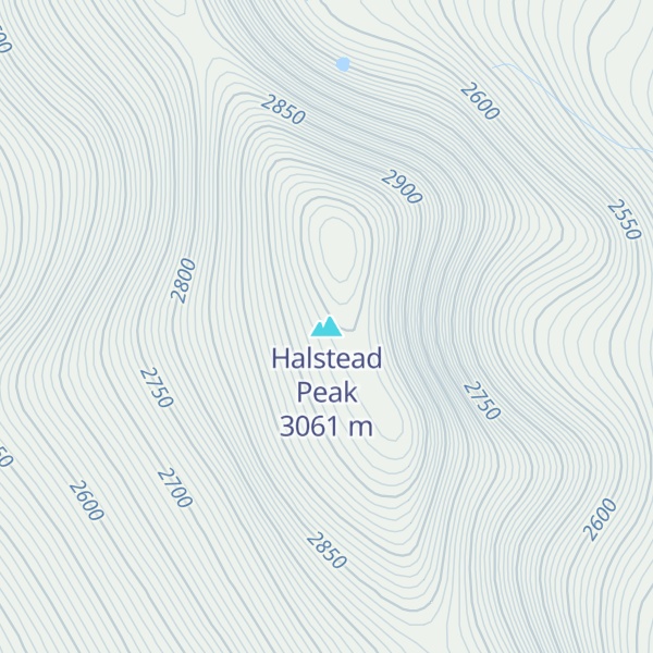 Map of Halstead Peak