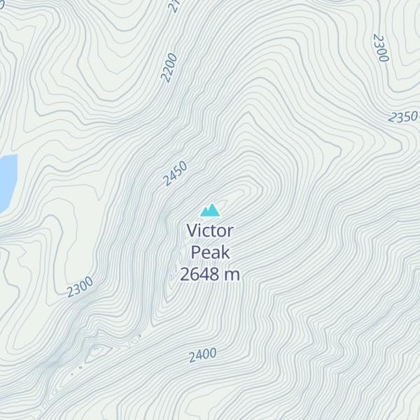 Map of Victor Peak