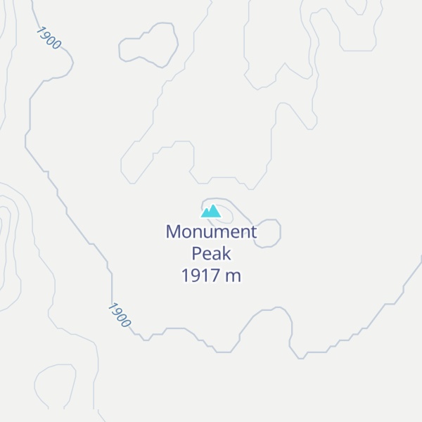 Map of Monument Peak