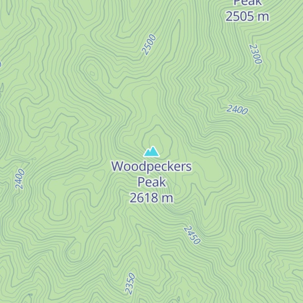 Map of Woodpeckers Peak