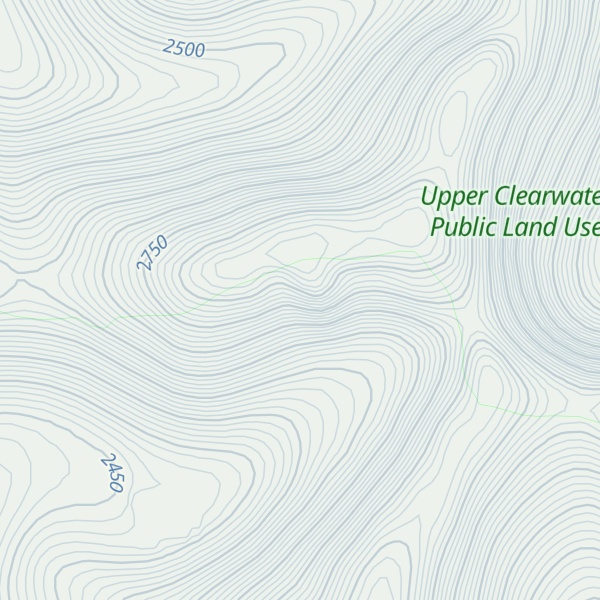 Map of Clover Peak