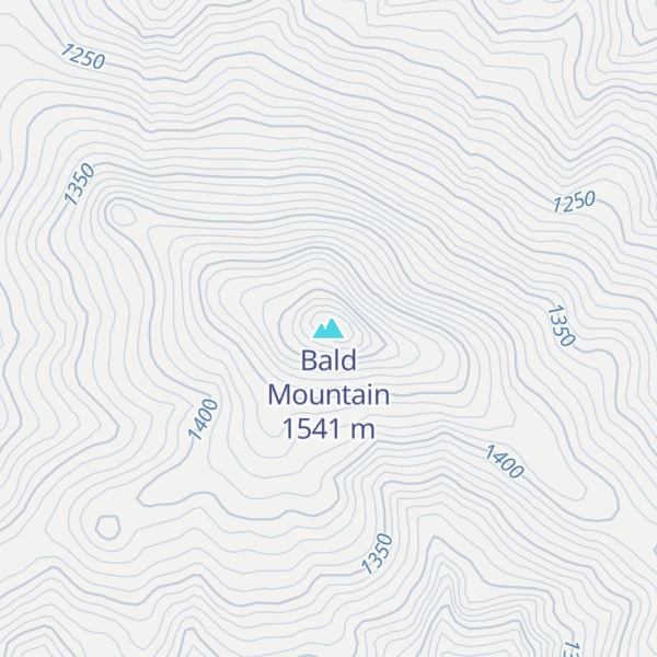 Map of Bald Mountain