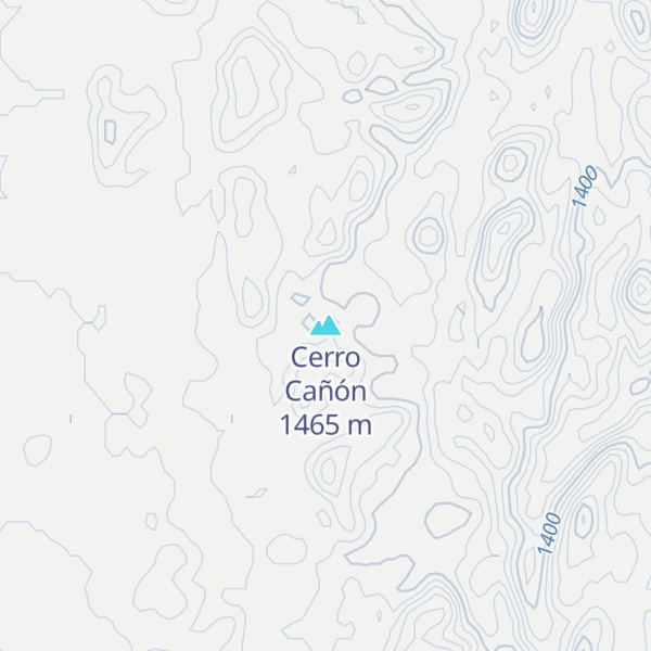 Map of Cerro Cañón