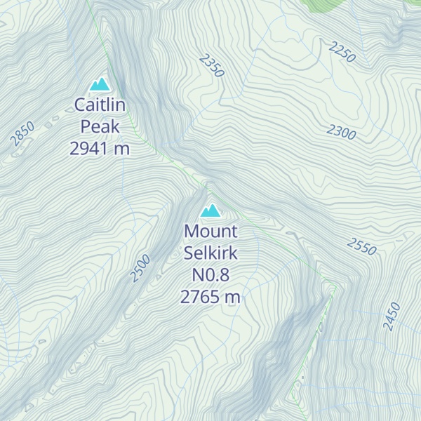 Map of Mount Selkirk N0.8