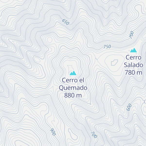Map of Cerro el Quemado