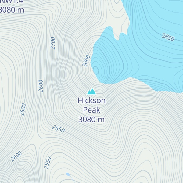 Map of Hickson Peak