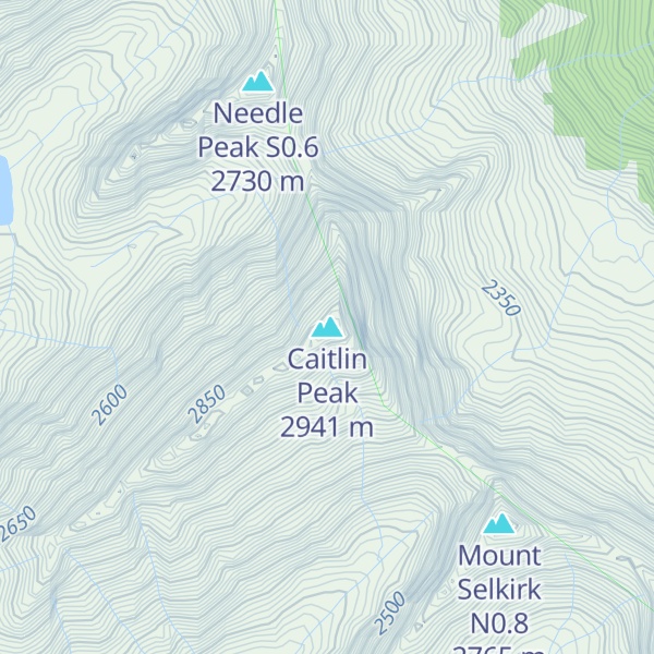 Map of Caitlin Peak