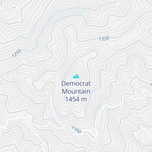 Map of Democrat Mountain