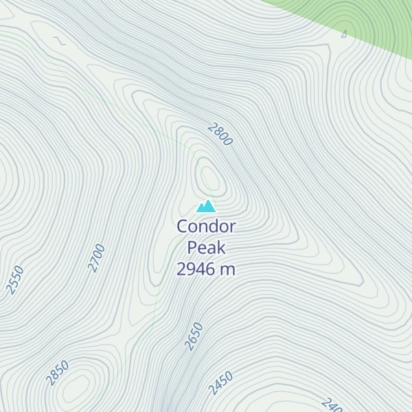 Map of Condor Peak