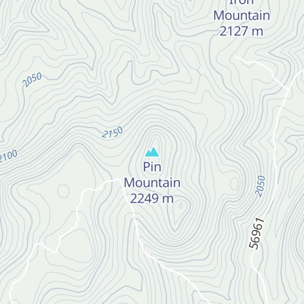 Map of Pin Mountain