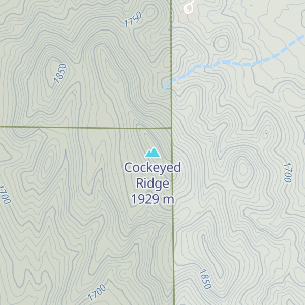 Map of Cockeyed Ridge
