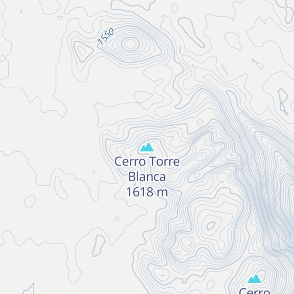 Map of Cerro Torre Blanca
