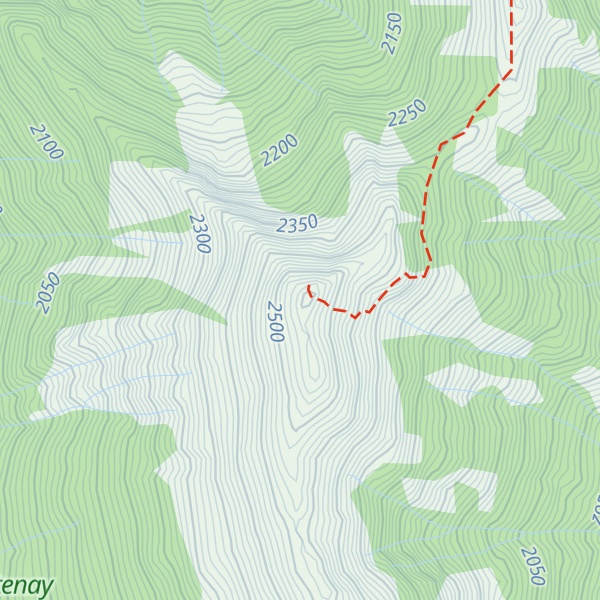 Map of Spar Mountain