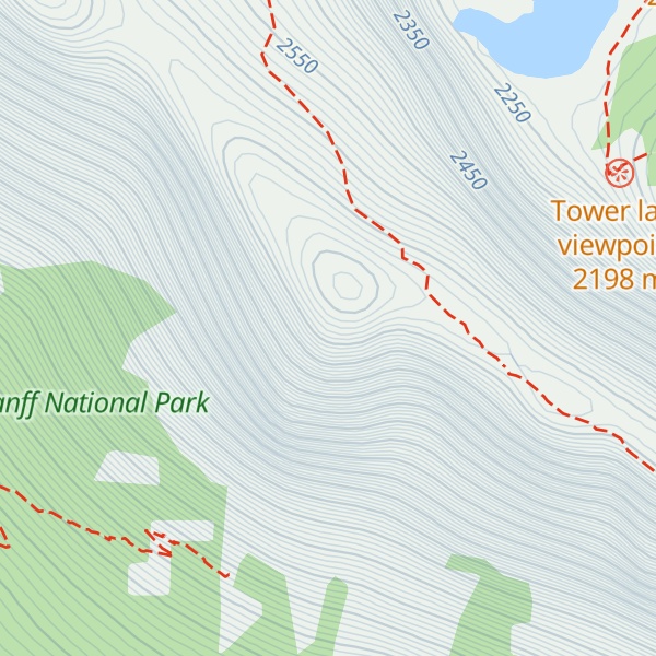 Map of Castle Mountain