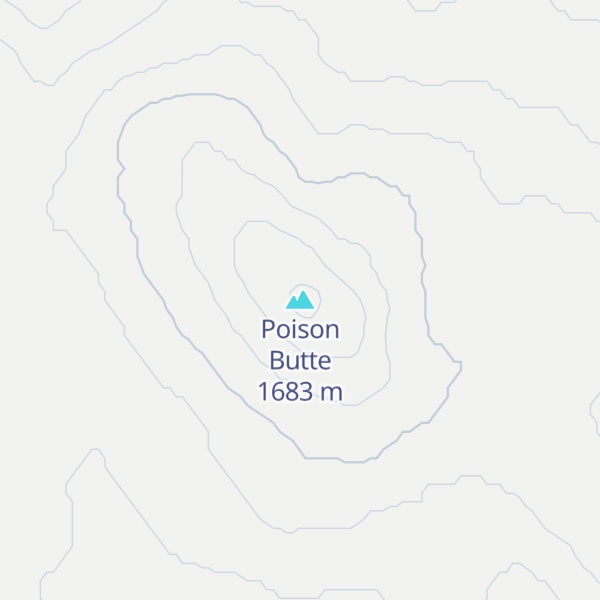 Map of Poison Butte