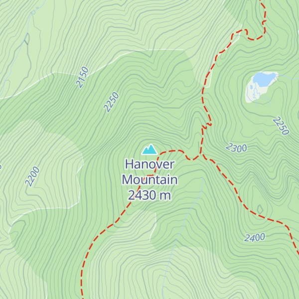 Map of Hanover Mountain
