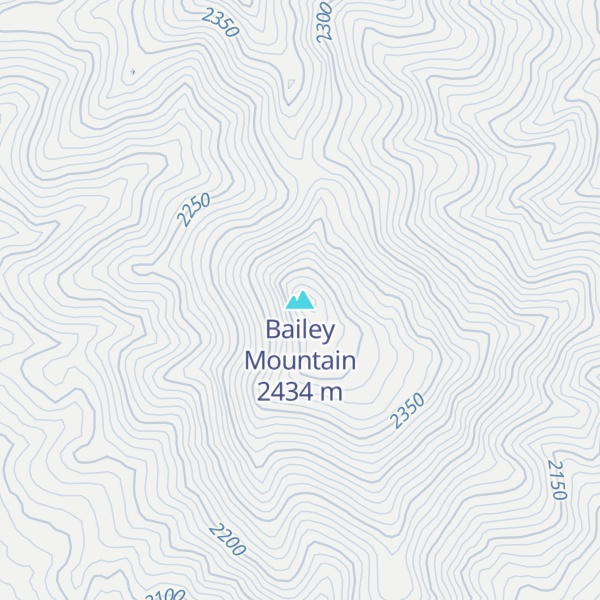 Map of Bailey Mountain