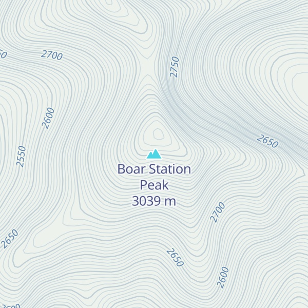 Map of Boar Station Peak