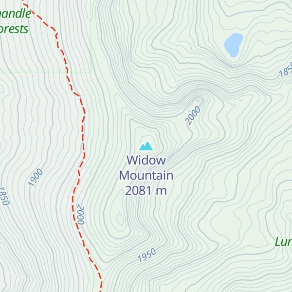 Map of Widow Mountain
