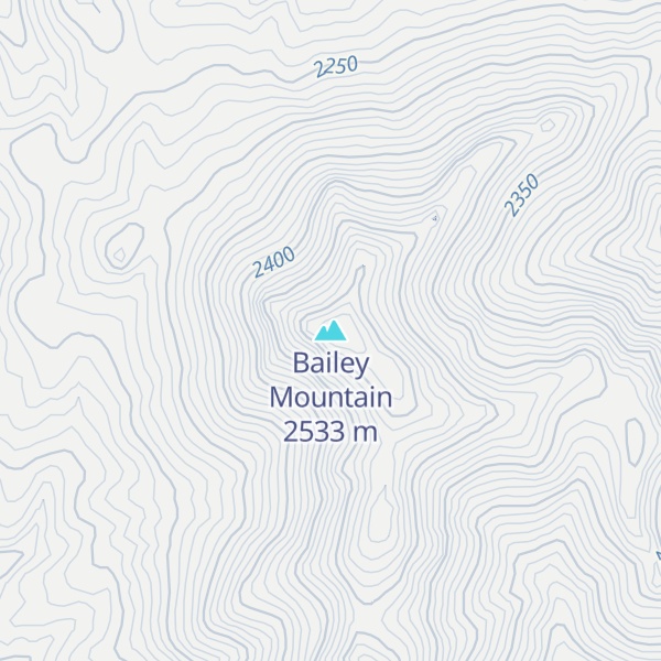 Map of Bailey Mountain