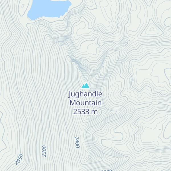 Map of Jughandle Mountain