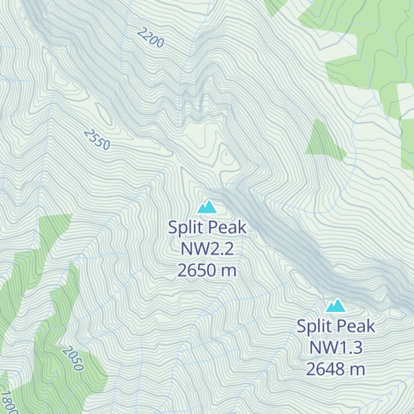 Map of Split Peak NW2.2