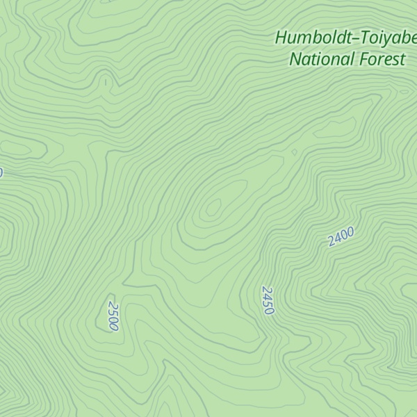 Map of California Mountain