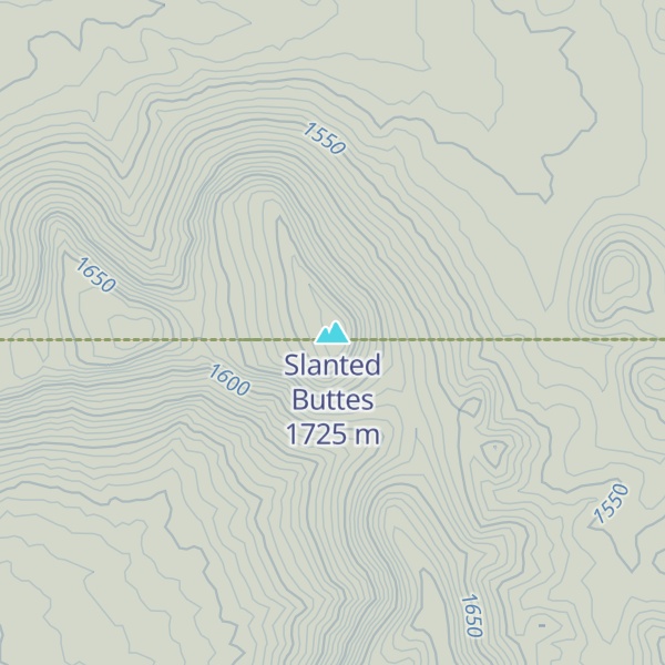 Map of Slanted Buttes
