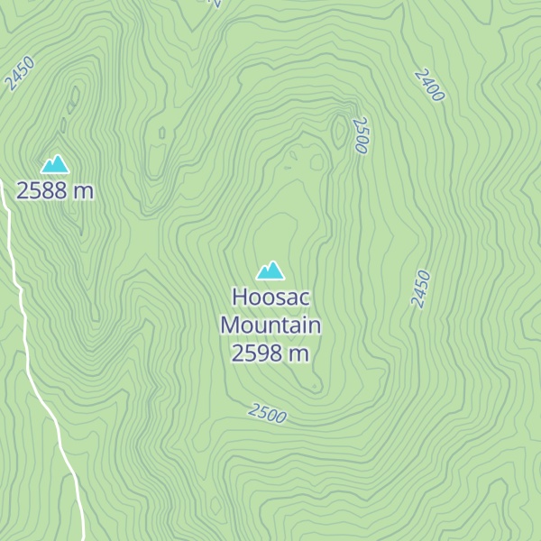 Map of Hoosac Mountain
