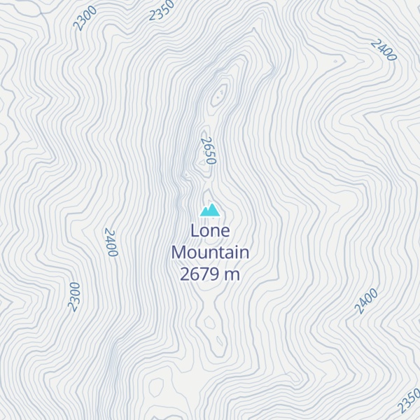 Map of Lone Mountain