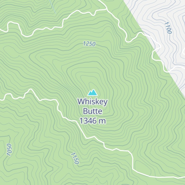 Map of Whiskey Butte