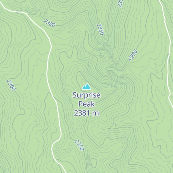 Map of Surprise Peak