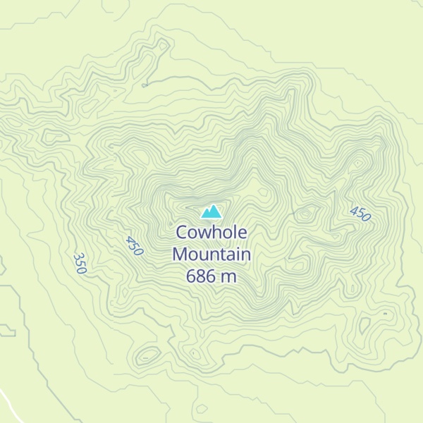 Map of Cowhole Mountain