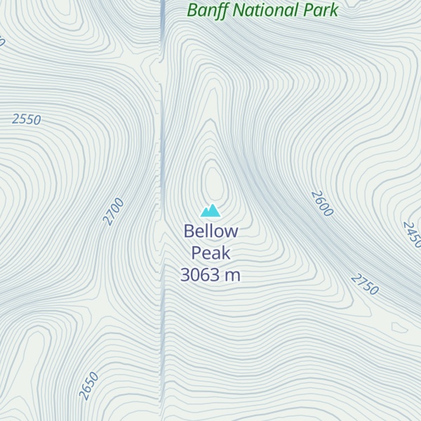 Map of Bellow Peak