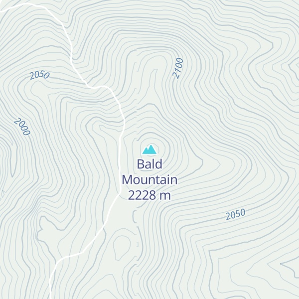 Map of Bald Mountain