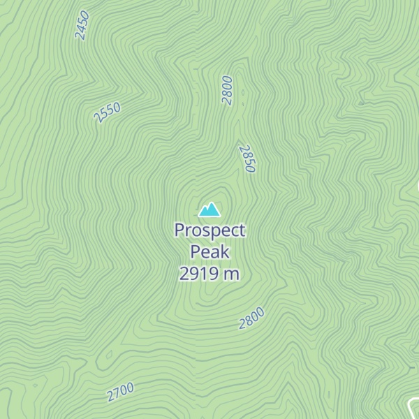 Map of Prospect Peak