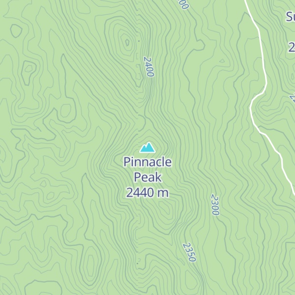 Map of Pinnacle Peak