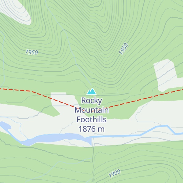 Map of Rocky Mountain Foothills