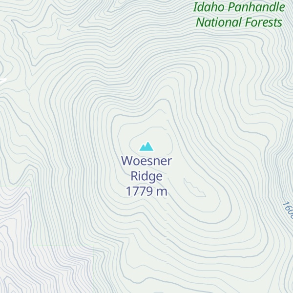 Map of Woesner Ridge