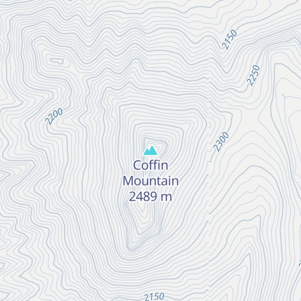 Map of Coffin Mountain